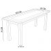 Mesa De Jantar 04 Lugares Retangular 120 Cm Madeira Maciça Rústica Cerâmica W02 Imbuia - Lyam Decor