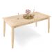 Mesa De Jantar 06 Lugares Retangular New Rústico W02 160cm Madeira Maciça Pinus Natural - Lyam Decor