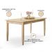 Mesa De Jantar 06 Lugares Retangular New Rústico W02 160cm Madeira Maciça Pinus Natural - Lyam Decor