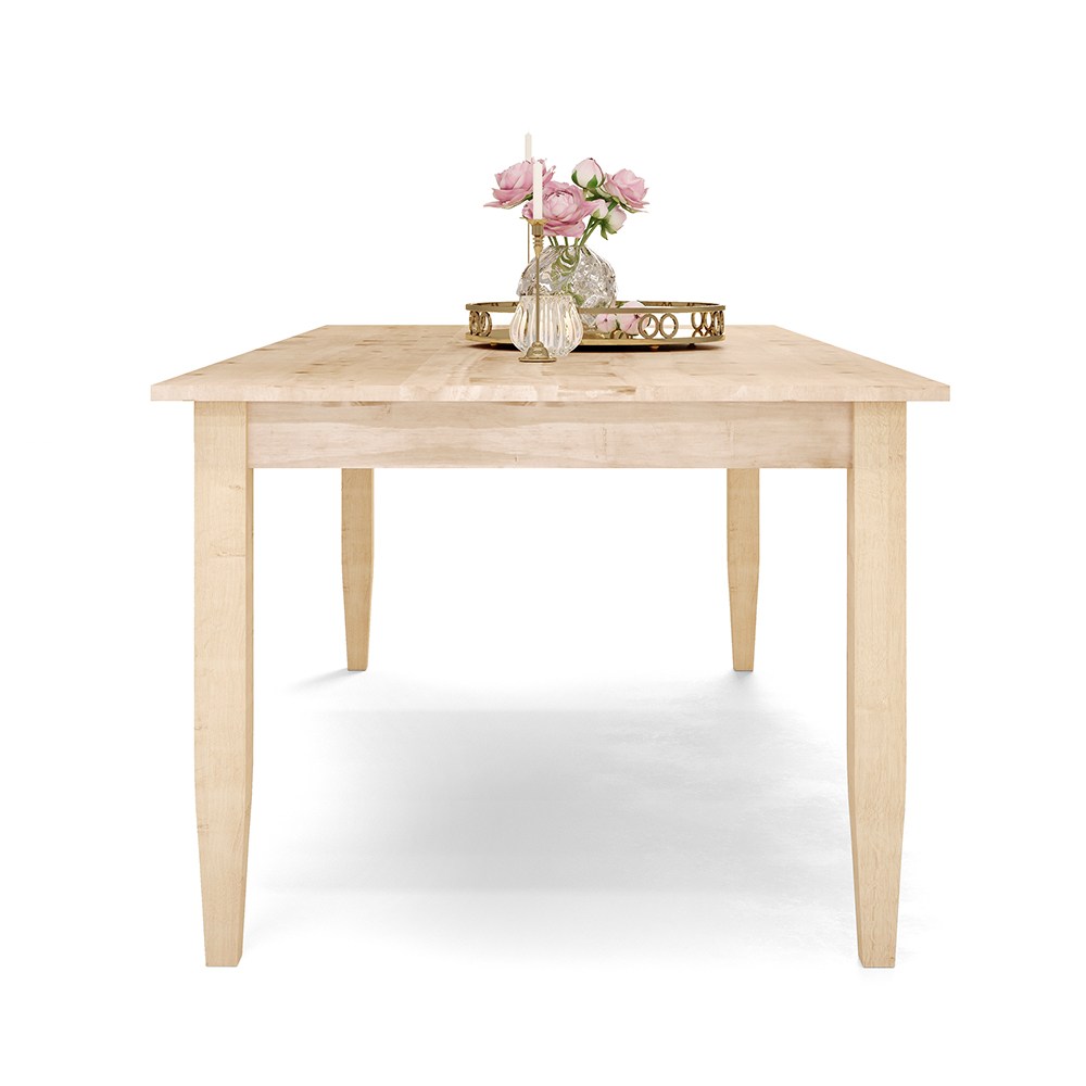Mesa De Jantar 06 Lugares Retangular New Rústico W02 160cm Madeira Maciça Pinus Natural - Lyam Decor