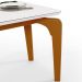 Mesa De Jantar 6 Lugares Retangular Capri 160cm Tampo De Vidro B05 Off White Nature - Lyam Decor