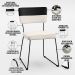 Mesa De Jantar Capri 160cm Off White 6 Cadeiras Allana B05 Faixa Corano Preto Linho Cru - Lyam Decor