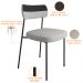 Mesa De Jantar Capri 160cm Off White 6 Cadeiras Melina B05 Linho Cinza Couríssimo Preto - Lyam Decor