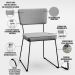Mesa De Jantar Capri 160cm Off White Nature Com 6 Cadeiras Allana B05 Linho Cinza - Lyam Decor