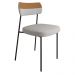 Mesa De Jantar Capri Off White E 6 Cadeiras Melina B05 Linho Cinza Couríssimo Caramelo - Lyam Decor