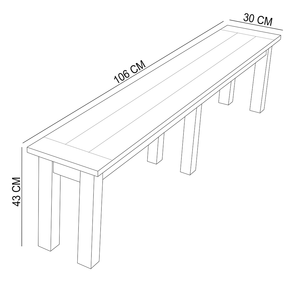 Mesa De Jantar Com Cerâmica Rústica 02 Bancos De Madeira Maciça Pinus 120cm W02 Imbuia - Lyam Decor