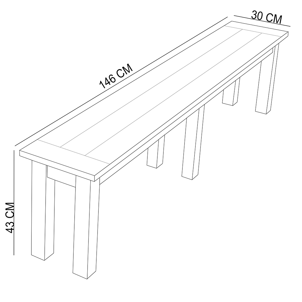 Mesa De Jantar Com Cerâmica Rústica 02 Bancos De Madeira Maciça Pinus 160cm W02 Imbuia - Lyam Decor