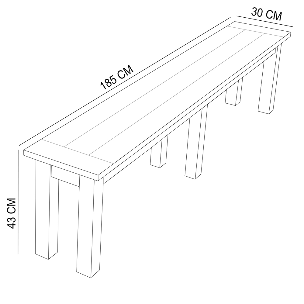 Mesa De Jantar Com Cerâmica Rústica 02 Bancos De Madeira Maciça Pinus 200cm W02 Imbuia - Lyam Decor