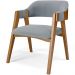 Mesa De Jantar Redonda Cora 120cm Off White M04 com 04 Cadeiras Living Suran Bouclê Cinza - Lyam