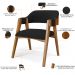 Mesa De Jantar Redonda Cora 120cm Off White M04 com 04 Cadeiras Living Suran Bouclê Preto - Lyam