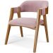 Mesa De Jantar Redonda Cora 120cm Off White M04 com 04 Cadeiras Living Suran Bouclê Rosê - Lyam