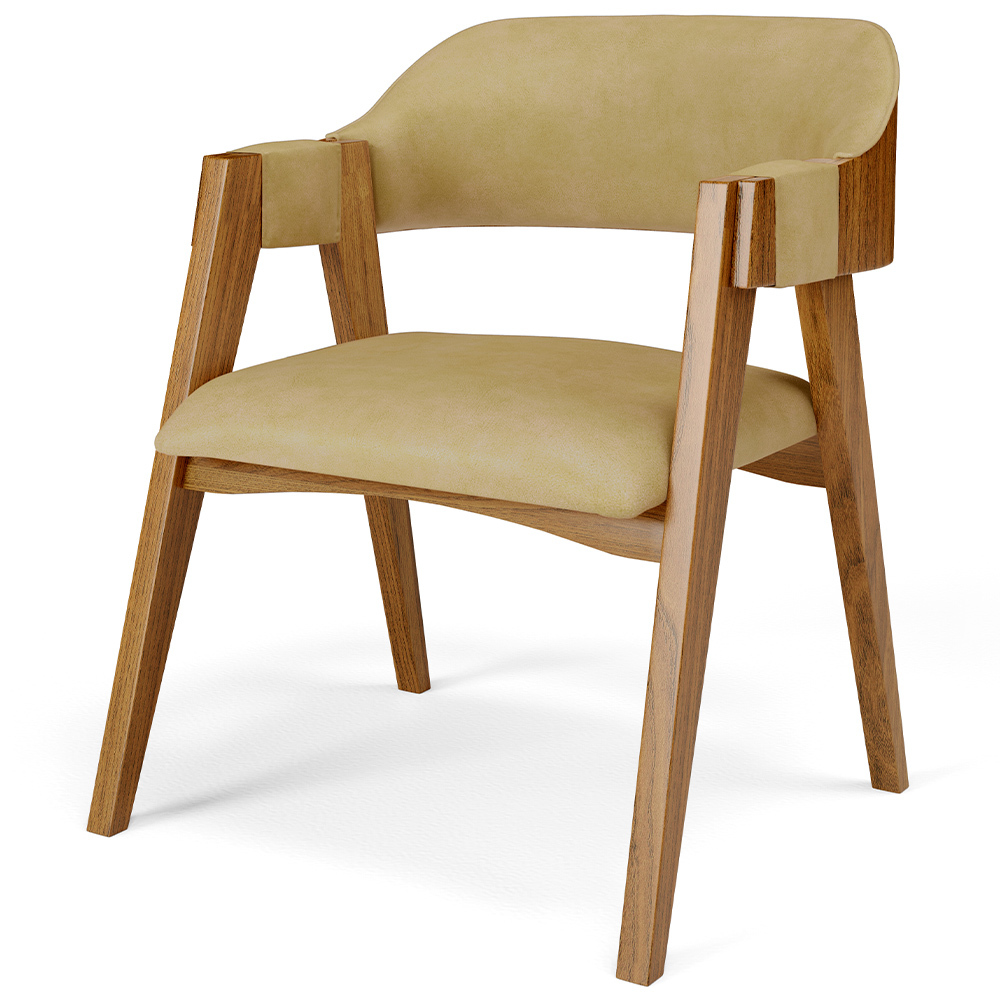 Mesa De Jantar Redonda Cora 120cm Off White M04 com 04 Cadeiras Living Suran Couríssimo Fendi - Lyam