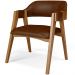 Mesa De Jantar Redonda Cora 120cm Off White M04 com 04 Cadeiras Living Suran Couríssimo Marrom - Lyam