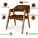 Mesa De Jantar Redonda Cora 120cm Off White M04 com 04 Cadeiras Living Suran Couríssimo Marrom - Lyam