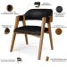 Mesa De Jantar Redonda Cora 120cm Off White M04 com 04 Cadeiras Living Suran Couríssimo Preto - Lyam
