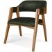 Mesa De Jantar Redonda Cora 120cm Off White M04 com 04 Cadeiras Living Suran Couríssimo Verde Musgo - Lyam