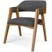 Mesa De Jantar Redonda Cora 120cm Off White M04 com 04 Cadeiras Living Suran Linho Cinza Escuro - Lyam