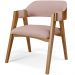 Mesa De Jantar Redonda Cora 120cm Off White M04 com 04 Cadeiras Living Suran Linho Rosê - Lyam