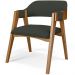 Mesa De Jantar Redonda Cora 120cm Off White M04 com 04 Cadeiras Living Suran Linho Verde Musgo - Lyam