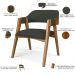 Mesa De Jantar Redonda Cora 120cm Off White M04 com 04 Cadeiras Living Suran Linho Verde Musgo - Lyam