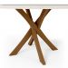 Mesa De Jantar Redonda Cora 120cm Off White M04 com 04 Cadeiras Living Suran Suede Bege - Lyam