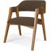 Mesa De Jantar Redonda Cora 120cm Off White M04 com 04 Cadeiras Living Suran Suede Marrom - Lyam