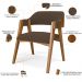 Mesa De Jantar Redonda Cora 120cm Off White M04 com 04 Cadeiras Living Suran Suede Marrom - Lyam