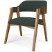 Mesa De Jantar Redonda Cora 120cm Off White M04 com 04 Cadeiras Living Suran Suede Verde Musgo - Lyam