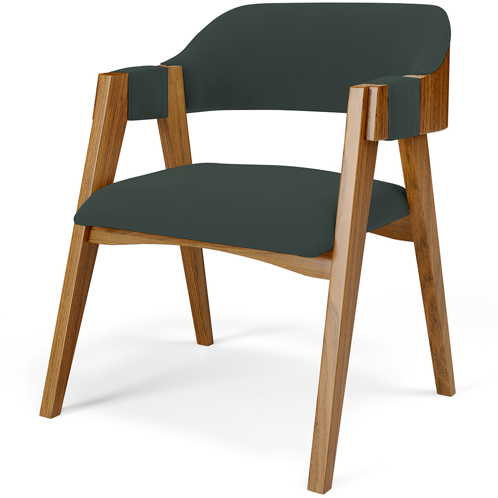 Mesa De Jantar Redonda Cora 120cm Off White M04 com 04 Cadeiras Living Suran Suede Verde Musgo - Lyam
