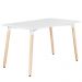Mesa De Jantar Retangular Eiffel Charles Eames F03 120x80 cm Branco - Lyam Decor