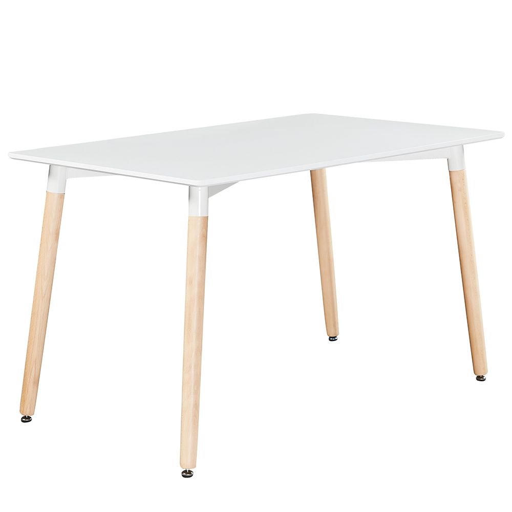 Mesa De Jantar Retangular Eiffel Charles Eames F03 120x80 cm Branco - Lyam Decor