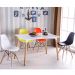 Mesa De Jantar Retangular Eiffel Charles Eames F03 120x80 cm Branco - Lyam Decor