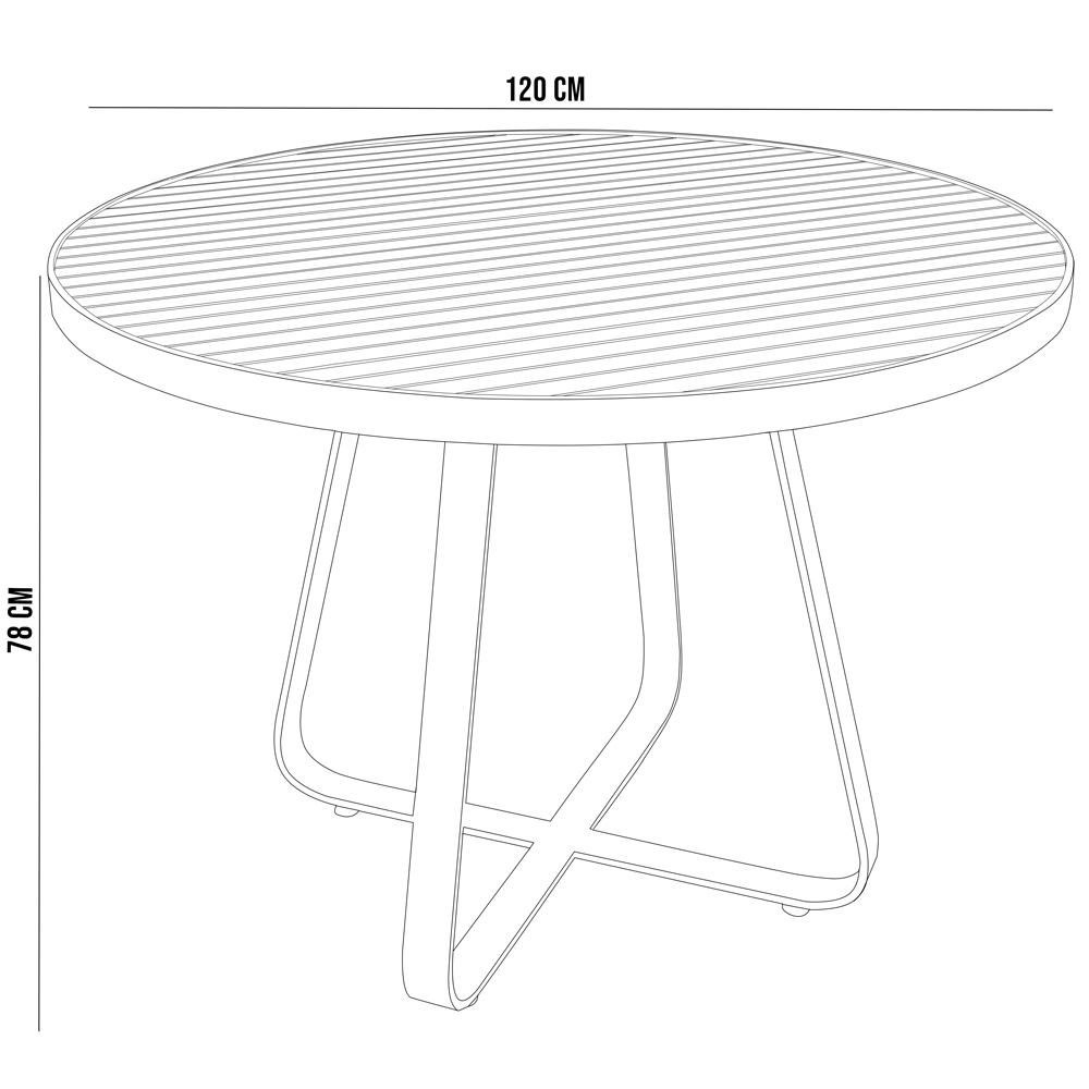 Mesa Decorativa Área Externa Espaço Gourmet 120cm Estrutura Em Alumínio Wine D04 Preto - Lyam Decor