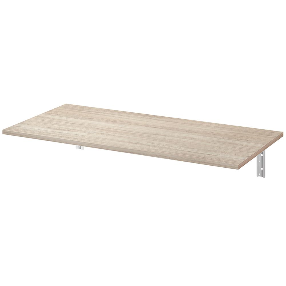 Mesa Dobrável de Parede Cozinha Escritório Slim L03 Suspensa 120x45 BP Amadeirado Fosco - Lyam Decor