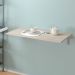 Mesa Dobrável de Parede Cozinha Escritório Slim L03 Suspensa 120x45 BP Amadeirado Fosco - Lyam Decor