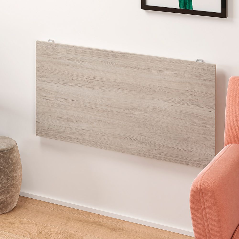 Mesa Dobrável de Parede Cozinha Escritório Slim L03 Suspensa 120x45 BP Amadeirado Fosco - Lyam Decor