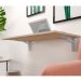 Mesa Dobrável de Parede Cozinha Escritório Slim L03 Suspensa 120x45 BP Amadeirado Fosco - Lyam Decor