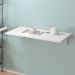 Mesa Dobrável de Parede Cozinha Escritório Slim L03 Suspensa 120x45 BP Branco Fosco - Lyam Decor