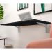 Mesa Dobrável de Parede Cozinha Escritório Slim L03 Suspensa 68x45 BP Preto Fosco - Lyam Decor