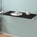 Mesa Dobrável de Parede Cozinha Escritório Slim L03 Suspensa 68x45 BP Preto Fosco - Lyam Decor