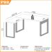 Mesa Escritório E Home Office em L Florence Industrial 135x157cm D03 Freijó Preto Fosco - Lyam Decor
