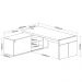 Mesa Escritório Em L Caixa Com Tomada Atria Executiva 200x183cm A02 Carvalho Branco - Lyam Decor