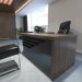 Mesa Escritório Home Office Diretor Em L Atria Executiva LD 200x180cm A02 Charuto Preto - Lyam Decor