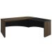 Mesa Escritório Home Office Diretor Em L Atria Executiva LD 200x180cm A02 Charuto Preto - Lyam Decor