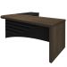 Mesa Escritório Home Office Diretor Em L Atria Executiva LD 200x180cm A02 Charuto Preto - Lyam Decor