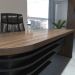 Mesa Escritório Home Office Diretor Em L Atria Executiva LD 200x180cm A02 Charuto Preto - Lyam Decor