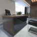 Mesa Escritório Home Office Diretor Em L Atria Executiva LE 200x180cm A02 Charuto Preto - Lyam Decor