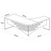 Mesa Escritório Home Office Diretor Em L Atria Executiva LE 200x180cm A02 Charuto Preto - Lyam Decor
