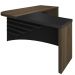 Mesa Escritório Home Office Diretor Em L Atria Executiva LE 200x180cm A02 Charuto Preto - Lyam Decor