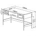 Mesa Escrivaninha Home Office 2 Gavetas Industrial Indy A03 Hanover Dourado - Lyam Decor